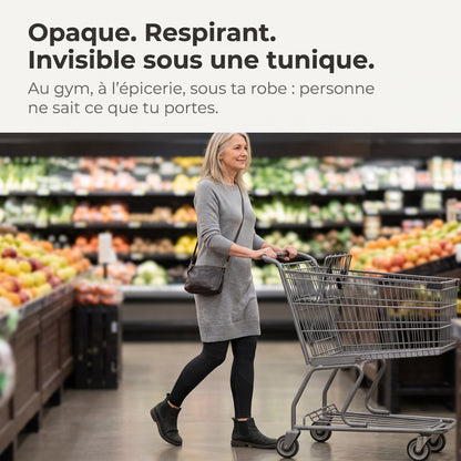 Legging Lissa opaque et respirant, invisible sous une tunique à l'épicerie
